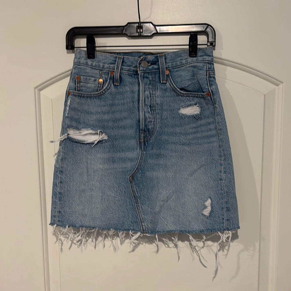 Levi's Blue A-line Mini Skirt for Casual Nights